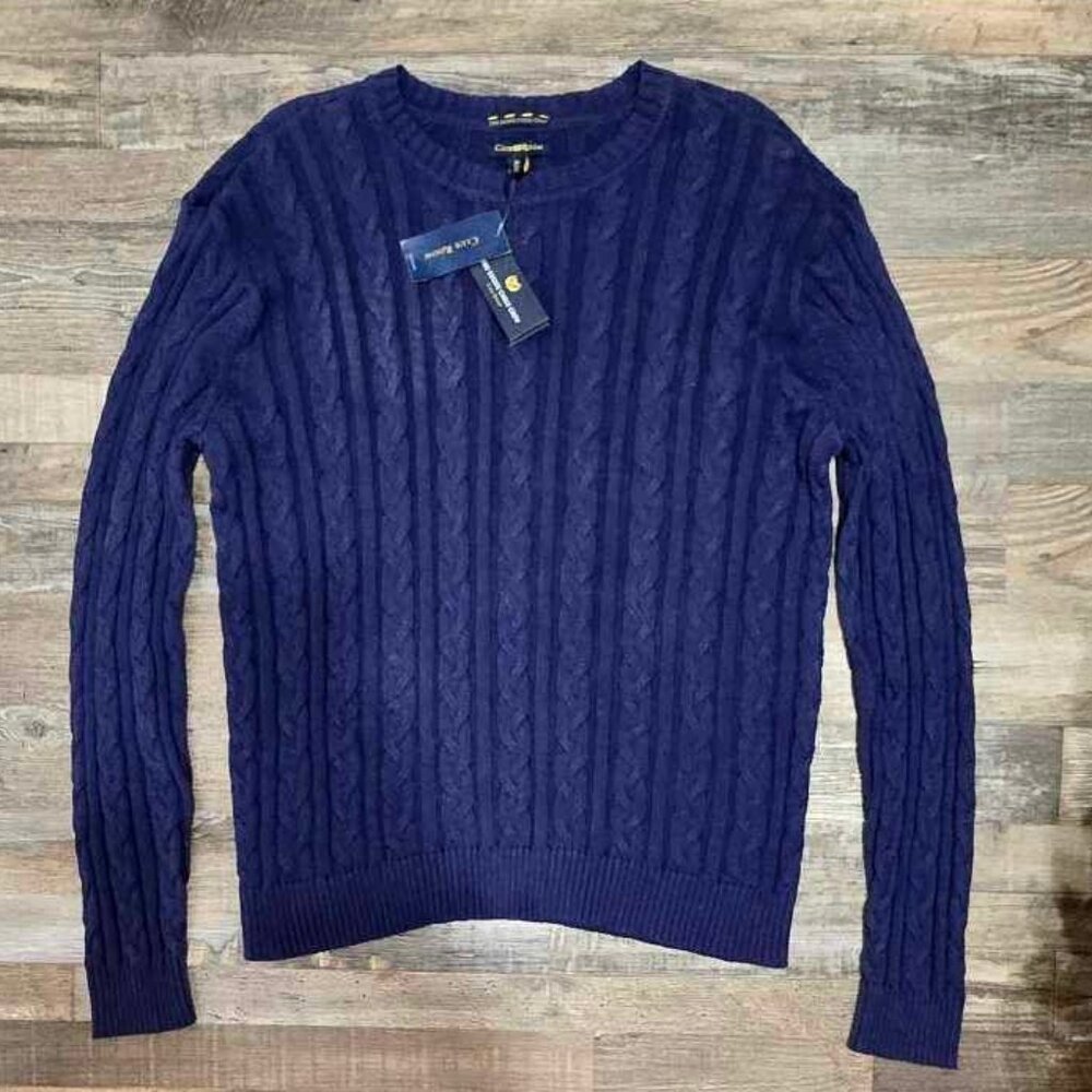 NWT Macy's Men Club Room Purple Knit Sweater sz M Orig$90+Tax